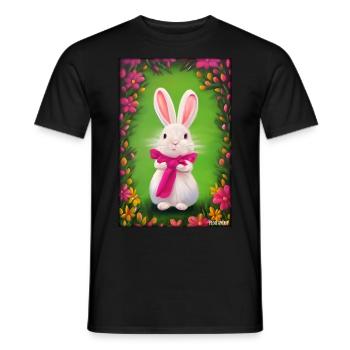 Rabbit Easter Easter Pet Easter Holiday - Men's T-Shirt - black - Front - AI Model Male 178 light (178cm)
