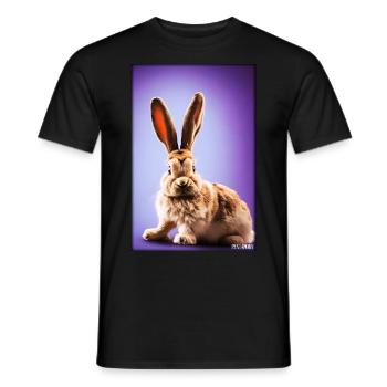Rabbit Easter Easter Pet Easter Holiday - Men's T-Shirt - black - Front - AI Model Male 178 light (178cm)