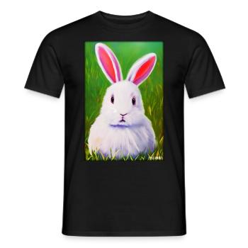 Rabbit Easter Easter Pet Easter Holiday - Men's T-Shirt - black - Front - AI Model Male 178 light (178cm)