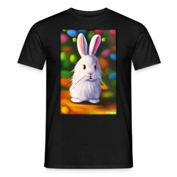 Rabbit Easter Easter Pet Easter Holiday - Men's T-Shirt - black - Front - AI Model Male 178 light (178cm)