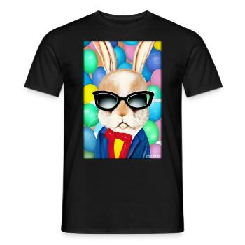 Easter Sunglasses Easter Pet Party - Men's T-Shirt - black - Front - AI Model Male 178 light (178cm)