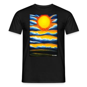 Soleil Eté Nature Vacances Soleil Soleil - T-shirt homme - noir - Devant - AI Model Male 178 light (178cm)