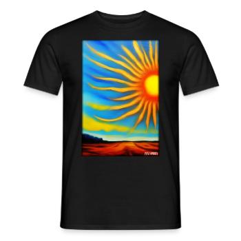 Soleil Eté Nature Vacances Soleil Soleil - T-shirt homme - noir - Devant - AI Model Male 178 light (178cm)