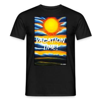 TEMPS DE VACANCES- Holiday Sun Party Beach Sea - T-shirt homme - noir - Devant - AI Model Male 178 light (178cm)