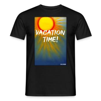 TEMPS DE VACANCES- Holiday Sun Party Beach Sea - T-shirt homme - noir - Devant - AI Model Male 178 light (178cm)