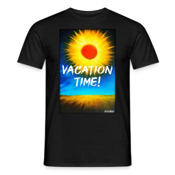 TEMPS DE VACANCES- Holiday Sun Party Beach Sea - T-shirt homme - noir - Devant - AI Model Male 178 light (178cm)