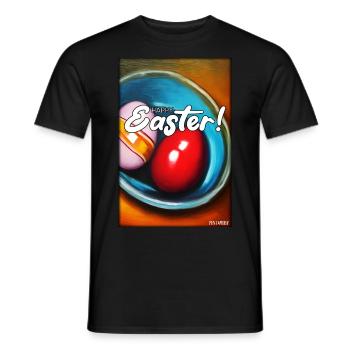 Happy Easter - Easter Egg Easter Easter Colorful Eggs - Men's T-Shirt - black - Front - AI Model Male 178 light (178cm)