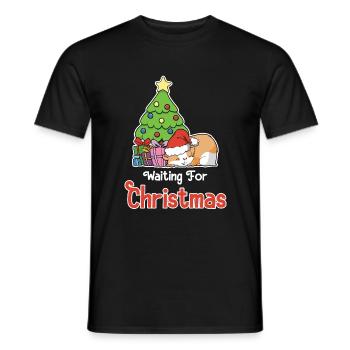 Merry Christmas Santa Guinea Pig Pet Holiday - Men's T-Shirt - black - Front - AI Model Male 178 light (178cm)