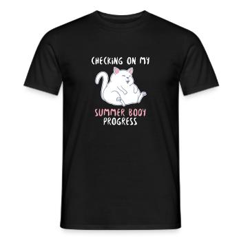 Guinea Pig Summer Body Fat Pet Chubby Funny - Men's T-Shirt - black - Front - AI Model Male 178 light (178cm)