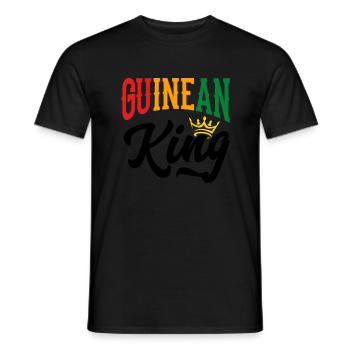 Roi de Guinée Guinée Drapeau de Guinée - T-shirt homme - noir - Devant - AI Model Male 178 light (178cm)