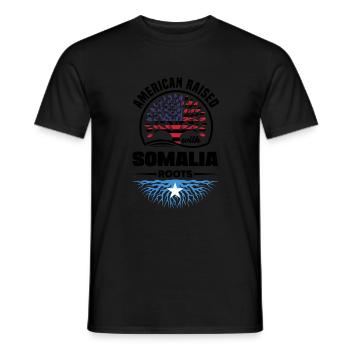 Un Américain élevé avec des racines somaliennes Somalie somalienne - T-shirt homme - noir - Devant - AI Model Male 178 light (178cm)