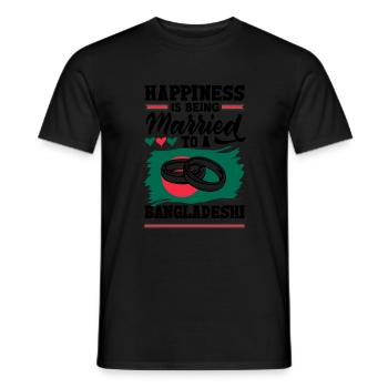 Bangladesh Bangladesh Citation du drapeau bangladais - T-shirt homme - noir - Devant - AI Model Male 178 light (178cm)