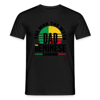 Béninois Bénin Drapeau Béninois Citation - T-shirt homme - noir - Devant - AI Model Male 178 light (178cm)