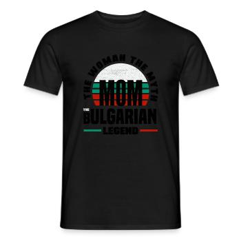Bulgarian Bulgaria Bulgarian Flag Mothers Day - Men's T-Shirt - black - Front - AI Model Male 178 light (178cm)