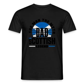 Schottisches Schottland Schottische Flagge Zitat - Männer T-Shirt - Schwarz - Vorne - AI Model Male 178 light (178cm)