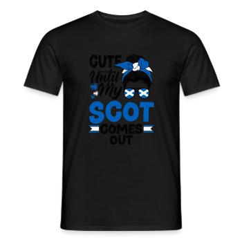 Scottish Scotland Scottish Flag Quote - Men's T-Shirt - black - Front - AI Model Male 178 light (178cm)
