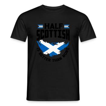 Scottish Scotland Scottish Flag Quote - Men's T-Shirt - black - Front - AI Model Male 178 light (178cm)