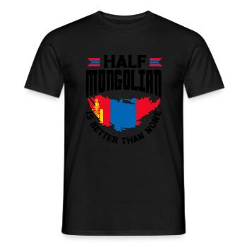 Mongolian Mongolia Mongolian Flag Quote - Men's T-Shirt - black - Front - AI Model Male 178 light (178cm)