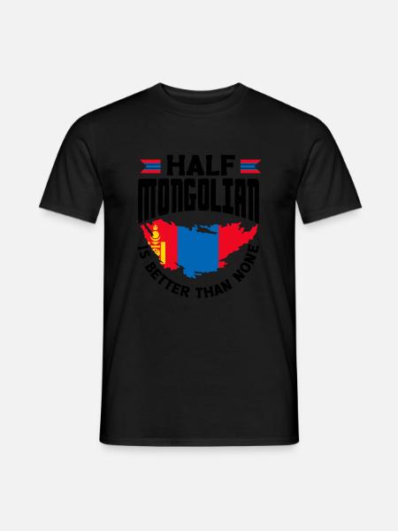 Mongolie Mongolie Citation du drapeau mongol - T-shirt homme - noir