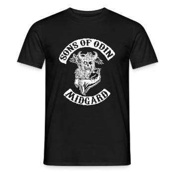 Fils d'Odin - T-shirt homme - noir - Devant - AI Model Male 178 light (178cm)