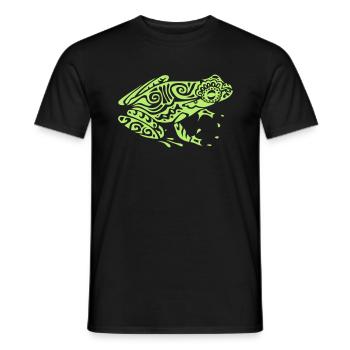 Frosch Frosch tribal mexikanischen Stil 2 - Männer T-Shirt - Schwarz - Vorne - AI Model Male 178 light (178cm)