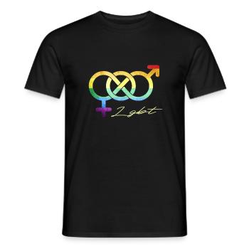 LGBT - Men's T-Shirt - black - Front - AI Model Male 178 light (178cm)