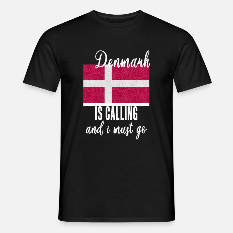 Dänemark - Männer T-Shirt - Schwarz