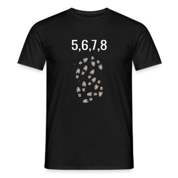 Dance steps dance dance instructor dance couple - Men's T-Shirt - black - Front - AI Model Male 178 light (178cm)