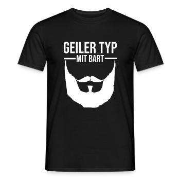 Geiler Typ Mit Bart - Bartträger Bartwuchs - Männer T-Shirt - Schwarz - Vorne - AI Model Male 178 light (178cm)