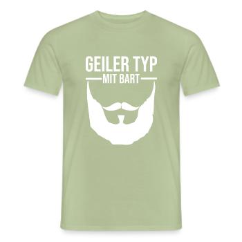 Geiler Typ Mit Bart - Bartträger Bartwuchs - Männer T-Shirt - Sage - Vorne - AI Model Male 178 light (178cm)