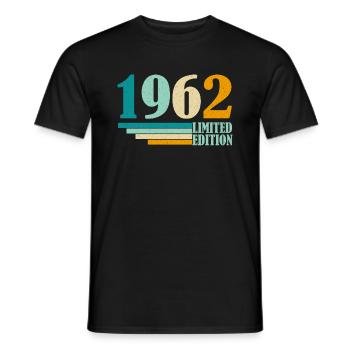 Vintage 1962 Vintage Retro Birthday Gift - Men's T-Shirt - black - Front - AI Model Male 178 light (178cm)