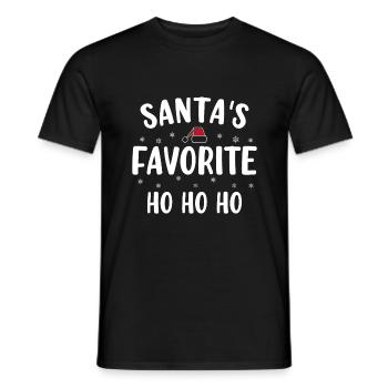 Santa's favorite ho - T-shirt homme - noir - Devant - AI Model Male 178 light (178cm)