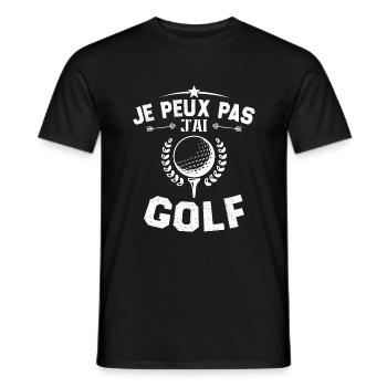 Je Peux Pas J'ai Golf Cadeau Pour Joueur De Golf - T-shirt homme - noir - Devant - AI Model Male 178 light (178cm)