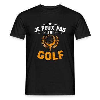 Je Peux Pas J'ai Golf Cadeau Pour Joueur De Golf - T-shirt homme - noir - Devant - AI Model Male 178 light (178cm)