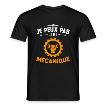 Je Peux Pas J'ai Mécanique Mécanicien Cadeau - T-shirt homme - noir - Devant - AI Model Male 178 light (178cm)