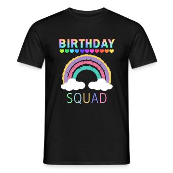 Birthday Squad Regenbogen LGBTQ - Männer T-Shirt - Schwarz - Vorne - AI Model Male 178 light (178cm)