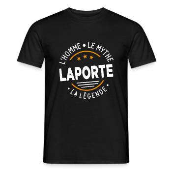 Laporte L Homme Le Mythe La Légende - T-shirt homme - noir - Devant - AI Model Male 178 light (178cm)