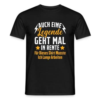 Une légende prend sa retraite Un drôle de retraité - T-shirt homme - noir - Devant - AI Model Male 178 light (178cm)