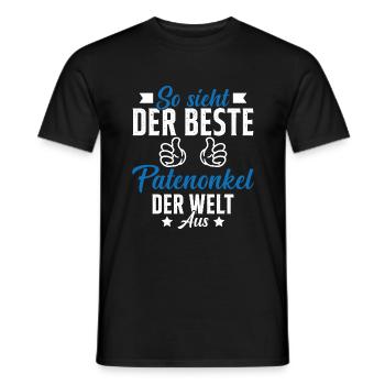 This is what the best godfather in the world looks like - Men's T-Shirt - black - Front - AI Model Male 178 light (178cm)