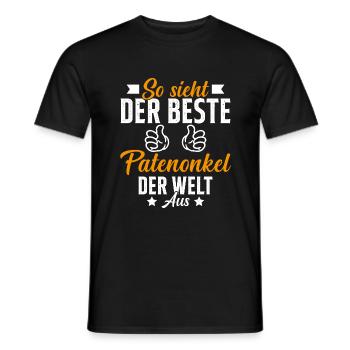 This is what the best godfather in the world looks like - Men's T-Shirt - black - Front - AI Model Male 178 light (178cm)