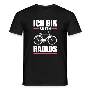 Fahrrad Citybike Radlos Freizeit Sport Natur Humor - Männer T-Shirt - Schwarz - Vorne - AI Model Male 178 light (178cm)