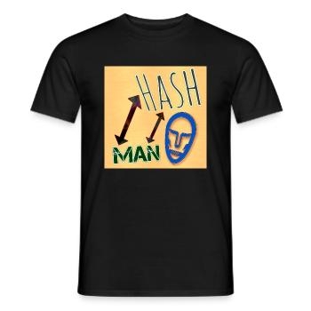 HASH MAN - Club WoW - Männer T-Shirt - Schwarz - Vorne - AI Model Male 178 light (178cm)