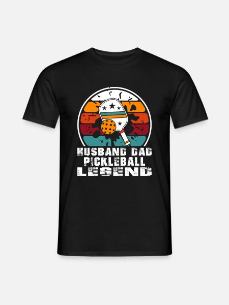 Husband Dad Pickleball legend - Men's T-Shirt - black
