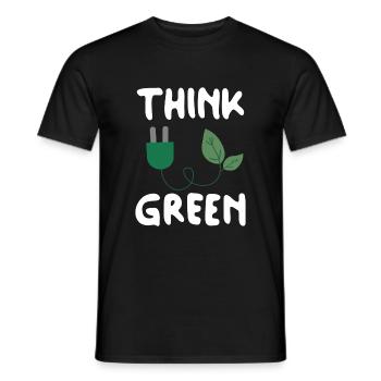 Think Green - Männer T-Shirt - Schwarz - Vorne - AI Model Male 178 light (178cm)