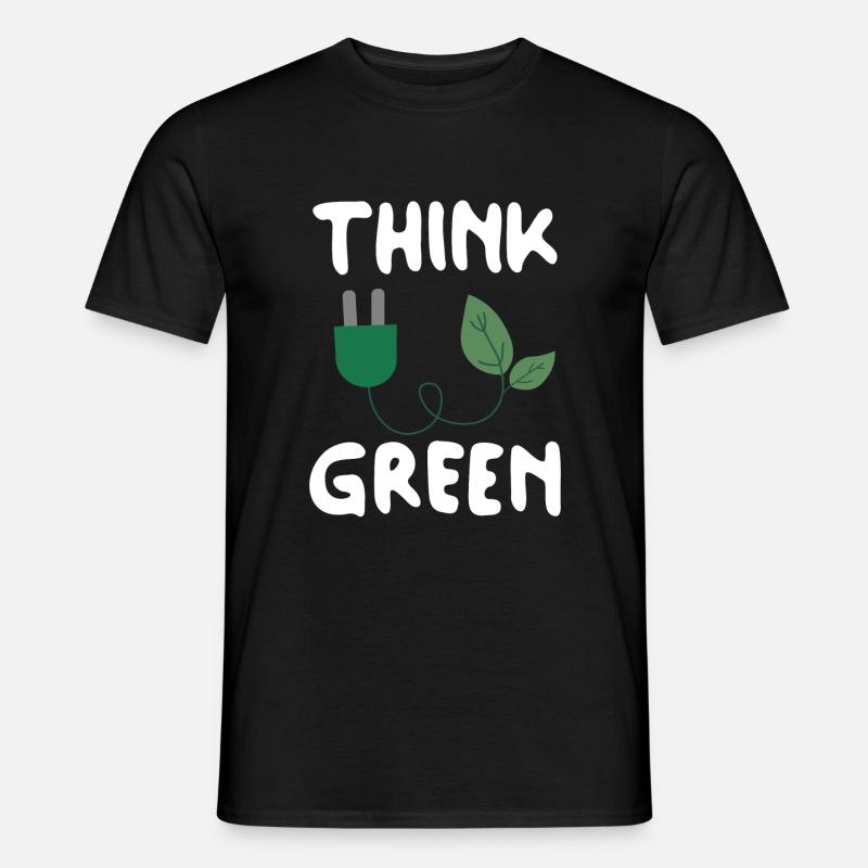 Think Green - Männer T-Shirt - Schwarz