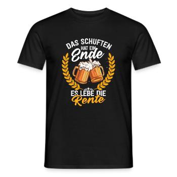 Das Schuften Hat Ein Ende Es Lebe Die Rente - Männer T-Shirt - Schwarz - Vorne - AI Model Male 178 light (178cm)