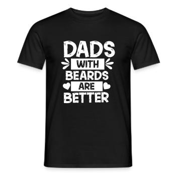 Dads With Beards Are Better - Men's T-Shirt - black - Front - AI Model Male 178 light (178cm)