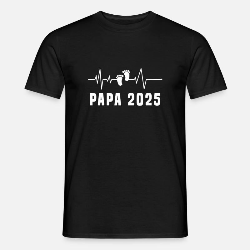 Papa 2025 Frequenz Herschlag - Männer T-Shirt - Schwarz