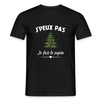 Ich kann nicht, ich mache den Baum - Männer T-Shirt - Schwarz - Vorne - AI Model Male 178 light (178cm)