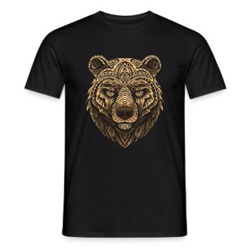 Bear Emblem - Men's T-Shirt - black - Front - AI Model Male 178 light (178cm)